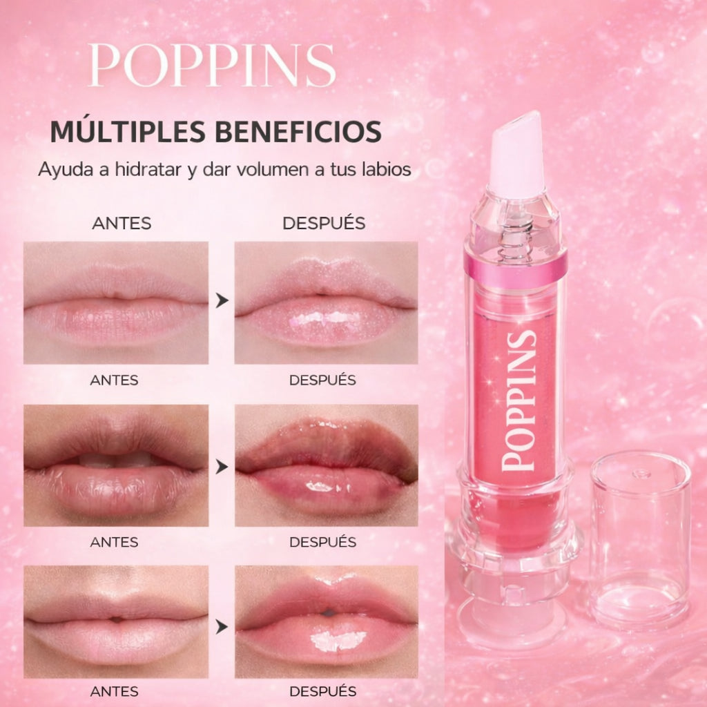 1+1 Gratis Lip Gloss Efecto Voluminizador.