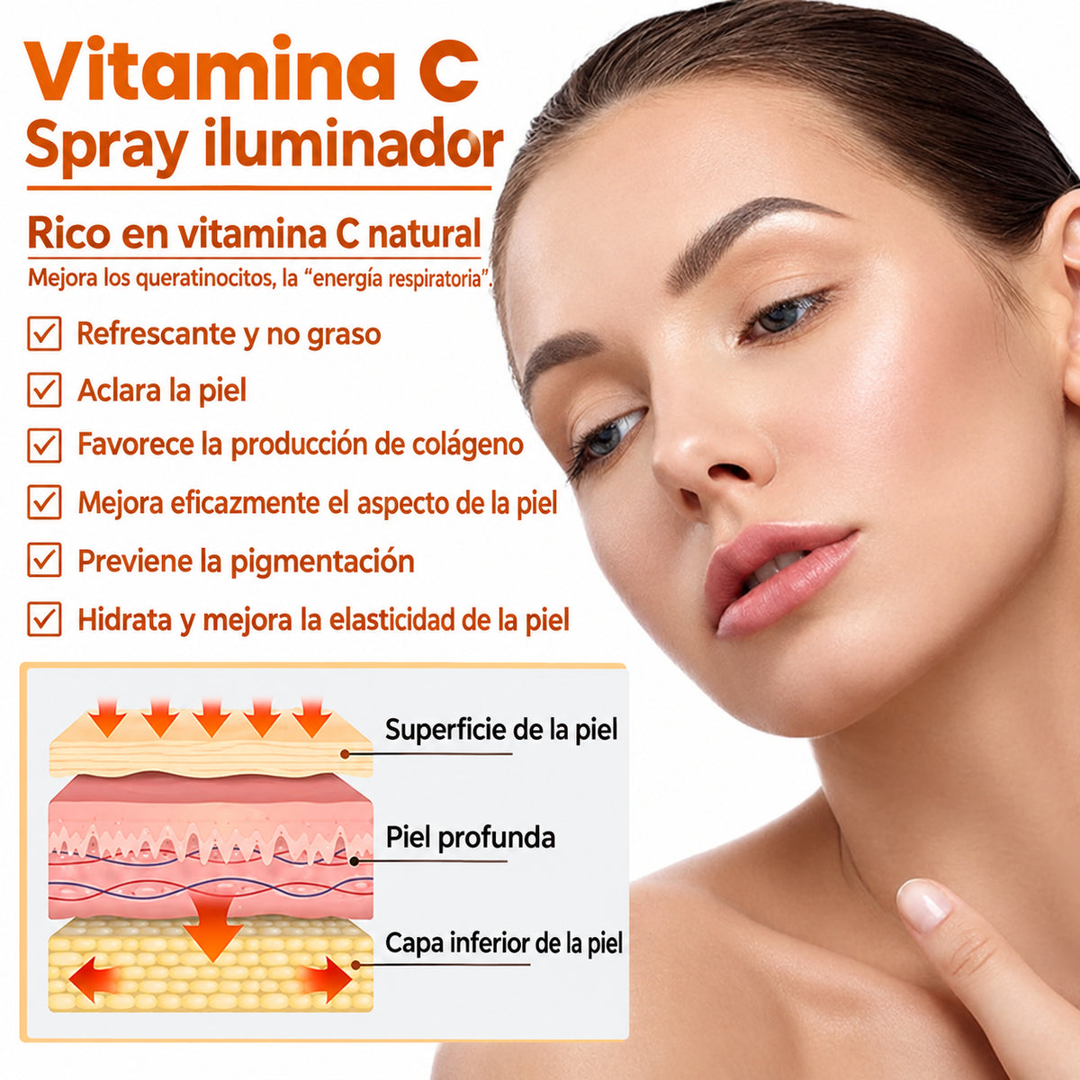 Spray Facial de Vitamina C: Luminosidad e Hidratación | EELHOE 50 ml